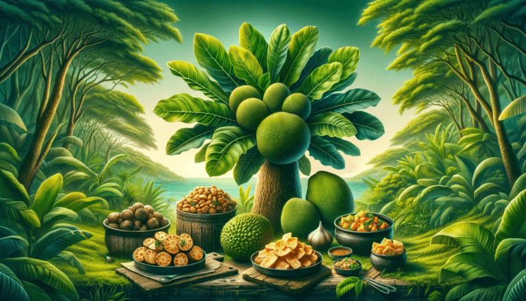 DALL·E 2024-01-27 13.55.40 - A 16_9 image representing the article 'Breadfruit_ The Remarkable Plant with Endless Gifts'