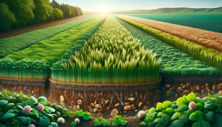 DALL·E 2024-03-02 20.46.08 - A picturesque landscape of a sustainable agricultural field demonstrating carbon sequestration techniques