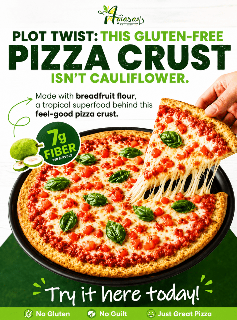 Pizza is one of the world’s most beloved comfort foods—but what if you could enjoy your favorite slice with a more nutritious, naturally gluten-free, and tropical-inspired crust? Enter breadfruit pizza crust—a delicious innovation that combines the familiar joy of pizza with the wholesome benefits of breadfruit.